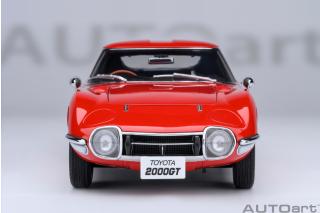 TOYOTA 2000GT 1967 (RED) 6 openings (4 standard openings + 2 auf beiden Seiten) AUTOart 1:18