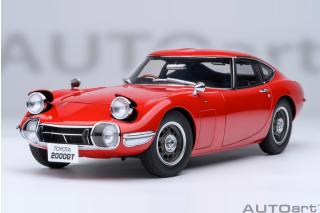 TOYOTA 2000GT 1967 (RED) 6 openings (4 standard openings + 2 auf beiden Seiten) AUTOart 1:18