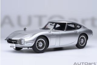TOYOTA 2000GT 1967 (SILVER)6 openings (4 standard openings + 2 auf beiden Seiten) AUTOart 1:18