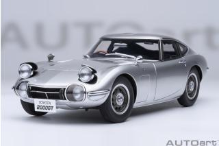TOYOTA 2000GT 1967 (SILVER)6 openings (4 standard openings + 2 auf beiden Seiten) AUTOart 1:18