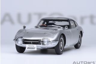 TOYOTA 2000GT 1967 (SILVER)6 openings (4 standard openings + 2 auf beiden Seiten) AUTOart 1:18