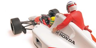 MCLAREN HONDA MP4/6 - AYRTON SENNA - W/JEAN ALESI RIDING - MEXICO GP 1991 Minichamps 1:18 Metallmodell, Türen, Motorhaube... nicht zu öffnen