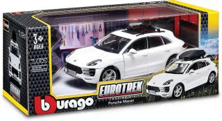 Porsche Macan mit Dachbox weiß Burago 1:24