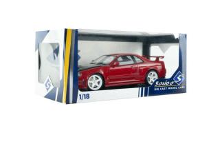 NISSAN SKYLINE GT-R (BNR34) WITH NISMO PARTS RED 1999 S1804313 Solido 1:18 Metallmodell