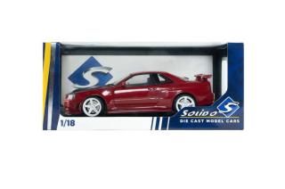 NISSAN SKYLINE GT-R (BNR34) WITH NISMO PARTS RED 1999 S1804313 Solido 1:18 Metallmodell