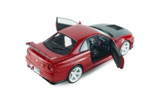 NISSAN SKYLINE GT-R (BNR34) WITH NISMO PARTS RED 1999 S1804313 Solido 1:18 Metallmodell