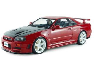 NISSAN SKYLINE GT-R (BNR34) WITH NISMO PARTS RED 1999 S1804313 Solido 1:18 Metallmodell