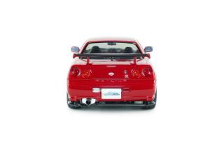 NISSAN SKYLINE GT-R (BNR34) WITH NISMO PARTS RED 1999 S1804313 Solido 1:18 Metallmodell