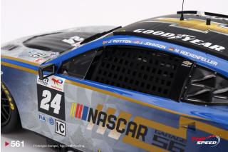 CHEVROLET CAMARO GARAGE 56 ZL1 Button/Johnson/Rockenfeller #24 HENDRICK MOTORSPORTS LE MANS 24 HRS 2023 POST-RACE WEATHERED TSM Model 1:18 Resinemodell (Türen, Motorhaube... nicht zu öffnen!)