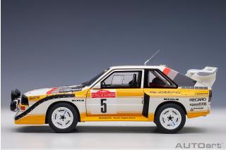 Audi Sport Quattro S1 Rally San Remo 1985 W.Röhrl/ C. Geistdörfer #5 (Full openings) AUTOart 1:18