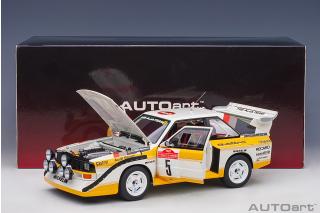Audi Sport Quattro S1 Rally San Remo 1985 W.Röhrl/ C. Geistdörfer #5 (Full openings) AUTOart 1:18