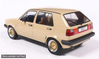 VW Golf II, beige, 1983 mit BBS Felgen MCG 1:18 Metallmodell, Türen und Hauben nicht zu öffnen