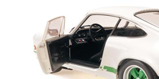 PORSCHE 911 CARRERA RS - 1972 - WHITE Minichamps 1:18 Metallmodell mit zu öffnenden Türen und Haube(n)