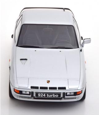Porsche 924 Turbo 1986 silber KK-Scale 1:18 Metallmodell (Türen, Motorhaube... nicht zu öffnen!)
