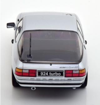 Porsche 924 Turbo 1986 silber KK-Scale 1:18 Metallmodell (Türen, Motorhaube... nicht zu öffnen!)