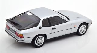Porsche 924 Turbo 1986 silber KK-Scale 1:18 Metallmodell (Türen, Motorhaube... nicht zu öffnen!)