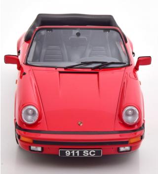 Porsche 911 SC Cabrio 1983 rot  mit extra Softtop KK-Scale 1:18 Metallmodell (Türen, Motorhaube... nicht zu öffnen!)