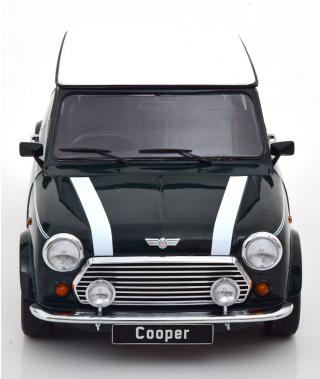 Mini Cooper Rechtslenker dunkelgrün/weiß, mit zu öffnenden Türen KK-Scale 1:12