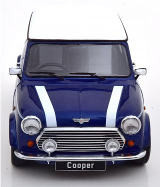 Mini Cooper Rechtslenker blaumetallic/weiß, mit zu öffnenden Türen KK-Scale 1:12