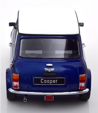 Mini Cooper Rechtslenker blaumetallic/weiß, mit zu öffnenden Türen KK-Scale 1:12