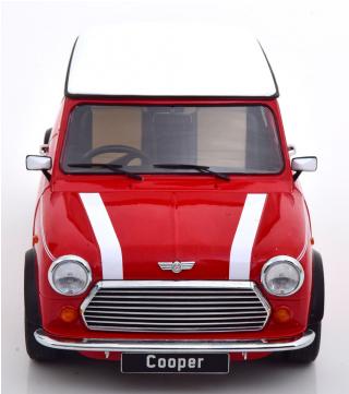 Mini Cooper Rechtslenker rot/weiß, mit zu öffnenden Türen KK-Scale 1:12