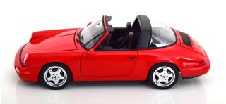 Porsche 911 (964) Carrera 4 Targa 1990 rot Limited Edition 1000 pcs.  Norev 1:18 Metallmodell 2 Türen, Motorhaube und Kofferraum zu öffnen!