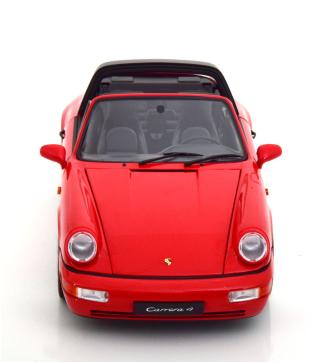 Porsche 911 (964) Carrera 4 Targa 1990 rot Limited Edition 1000 pcs.  Norev 1:18 Metallmodell 2 Türen, Motorhaube und Kofferraum zu öffnen!