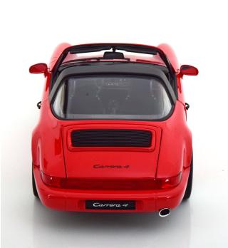 Porsche 911 (964) Carrera 4 Targa 1990 rot Limited Edition 1000 pcs.  Norev 1:18 Metallmodell 2 Türen, Motorhaube und Kofferraum zu öffnen!