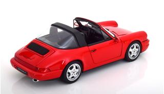 Porsche 911 (964) Carrera 4 Targa 1990 rot Limited Edition 1000 pcs.  Norev 1:18 Metallmodell 2 Türen, Motorhaube und Kofferraum zu öffnen!