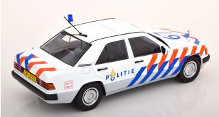 Mercedes 190 W201 1993 Dutch Police, white/orange/blue Triple9 1:18 (Türen, Motorhaube... nicht zu öffnen!)