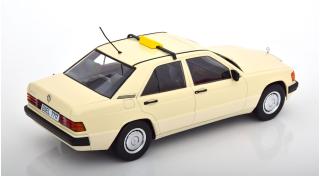 Mercedes 190 W201 1993  Taxi Germany, creme Triple9 1:18 (Türen, Motorhaube... nicht zu öffnen!)