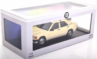 Mercedes 190 W201 1993  Taxi Germany, creme Triple9 1:18 (Türen, Motorhaube... nicht zu öffnen!)