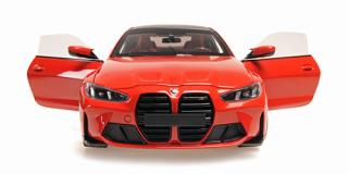 BMW M4 - 2024 - RED METALLIC Minichamps 1:18 Metallmodell mit zu öffnenden Hauben und Türen!