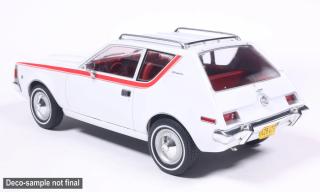 AMC Gremlin, weiss/rot, 1970 MCG 1:18 Metallmodell, Türen und Hauben nicht zu öffnen