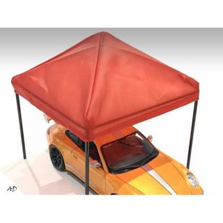 Accessory - Canopy (Black frame Red Canopy cover) American Diorama 1:18 (Auto und Figuren nicht enthalten!)