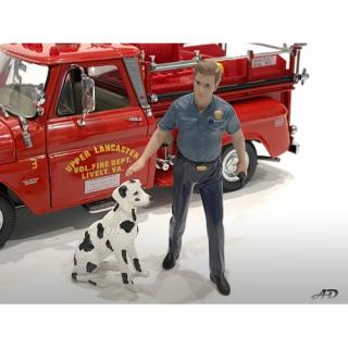 Figur Firefighters - Fire Dog Training American Diorama 1:18 (Auto nicht enthalten!)