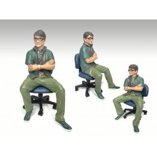 Figure - Top Tuner #1 (Set of 2 -1 figure and 1 chair) American Diorama Premium-Serie 1:18 (Auto nicht enthalten!)
