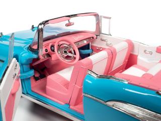 Chevrolet Bel Air 1957 Barbie Aqua blue Auto World 1:18