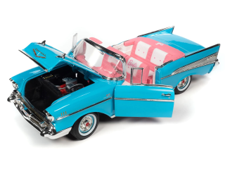 Chevrolet Bel Air 1957 Barbie Aqua blue Auto World 1:18