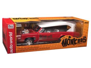 Monkeemobile - Red with White Top and Monkees logo on the doors Auto World 1:18