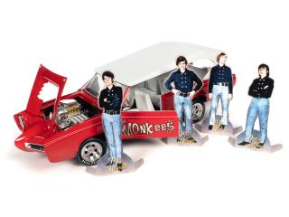 Monkeemobile - Red with White Top and Monkees logo on the doors Auto World 1:18