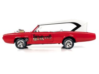 Monkeemobile - Red with White Top and Monkees logo on the doors Auto World 1:18