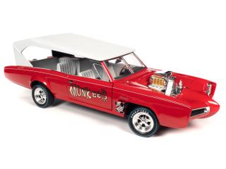 Monkeemobile - Red with White Top and Monkees logo on the doors Auto World 1:18