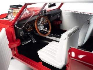 Monkeemobile - Red with White Top and Monkees logo on the doors Auto World 1:18