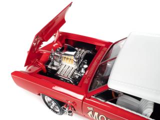 Monkeemobile - Red with White Top and Monkees logo on the doors Auto World 1:18