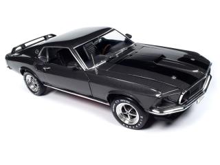 Ford Mustang 1969 Mach I - John Wick  - Hitman Gray Metallic with Flat Black stripes Auto World 1:18
