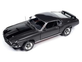 Ford Mustang 1969 Mach I - John Wick  - Hitman Gray Metallic with Flat Black stripes Auto World 1:18