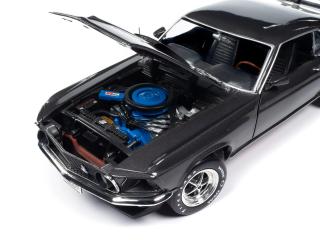 Ford Mustang 1969 Mach I - John Wick  - Hitman Gray Metallic with Flat Black stripes Auto World 1:18