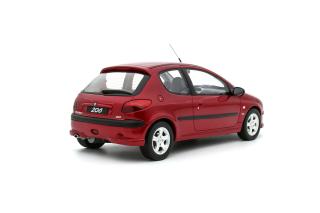 Peugeot 206 S16 1999 rot Rouge Lucifer EKQ OttO mobile 1:18 Resinemodell (Türen, Motorhaube... nicht zu öffnen!)