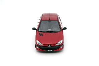 Peugeot 206 S16 1999 rot Rouge Lucifer EKQ OttO mobile 1:18 Resinemodell (Türen, Motorhaube... nicht zu öffnen!)